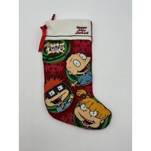 Vtg 90s NICKELODEON RUGRATS Christmas Stocking Tommy Chuckie